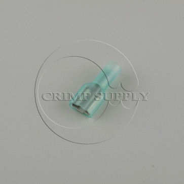 16-14 Ga. 0.250" Wd. Female Fully Insulated Nylon Rolled Edge Quick-Disconnect Terminals