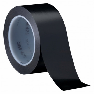 471-Black-1/2inx36yd - Plastic Film Tape 1/2 in x 36 yd