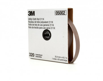 05002 - Utility Cloth Roll 211K - 1 in x 50 yd 320 J-weight