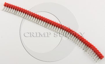 18 Ga. Red Insulated Ferrule Strips, 0.31" Pin Lg.