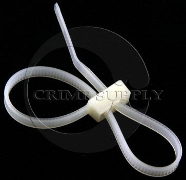 Double Loop 7.5", 50 lb. White Cable Ties