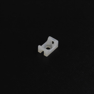Screw-In Saddle White Cable Tie Mounts for 18 lb. Ties