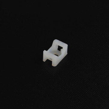 Screw-In Saddle White Cable Tie Mounts for 50 lb. Ties