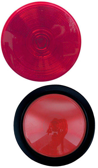 Red 4" Round Stop/Tail/Turn with Lights with Reflector