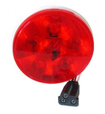 Red 4" Round LED Stop/Tail/Turn Lights