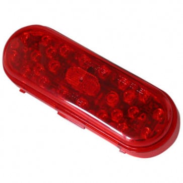 Red 6" Oval LED Stop/Tail/Turn Lights With Metri-Pack Plug