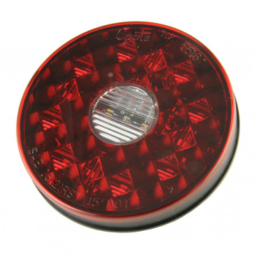 Red 4" Round LED Stop/Tail/Turn Lights With Integrated Back-Up Lights