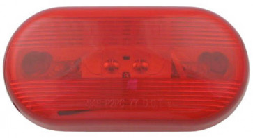 Red Two Bulb 4" Oval Side Marker Lights