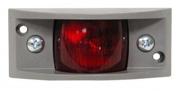 Red 4 3/4" x 2" Side Marker Lights with  Built In Brush Guard