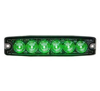 5 1/8" X 1 3/16" Green LED Ultra Thin Strobe Light