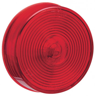 45812 - CLR/MKR LAMP 2 1/2in DIAMETER RED SEALED W/OPTIC LENS