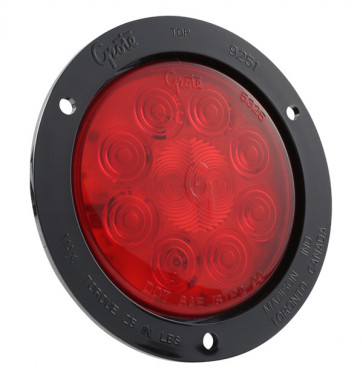 53292 - STT LAMP 4in RED W/BLACK THFTRESISTANT FLANGE-MNT SUPERNOVA LED