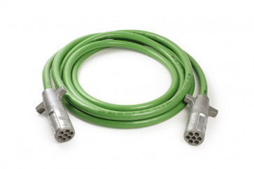 87190-TRAILER WIRING STRGHT GREEN ABS 7ft 4/12 2/10 & 1/8 GA METAL PLUGS