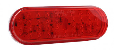 G6002-5 - S/T/T LAMP RED HI COUNT LED OVAL CLAMSHELL PACK