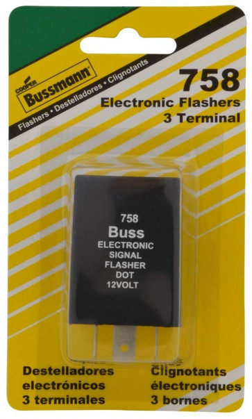 BP/758-RP - ELECTRONIC FLASHER - 3 TERMINAL 12V