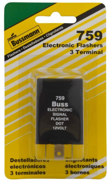BP/759-RP - ELECTRONIC FLASHER - 3 TERMINAL 12V