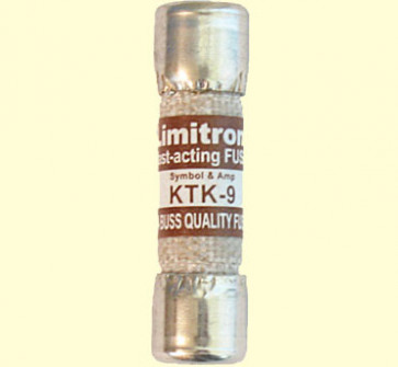Bussmann KTK-9 - 9 Amp Limitron Fast Acting Supplementary Fuse Melamine Tube 600V Ul Listed