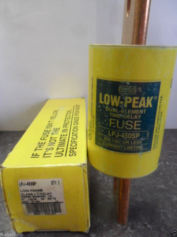 Bussmann LPJ-450SP - 450 Amp Low-Peak Dual Element Time Delay Current Limiting Class J Fuse 600V Ul Listed