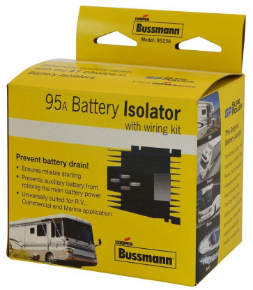 Bussmann RB-BI-95A - 95 AMP Battery Isolator- hex nuts and lock washers