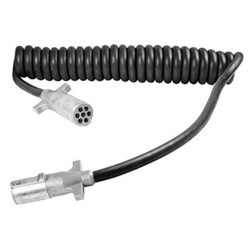 87181-TRAILER WIRINGCOILCORD BLK HD 15ftW/48in LEAD 6/12 1/10GA METAL PLG