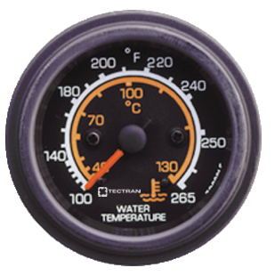 Gauge Elec Water Temp Black